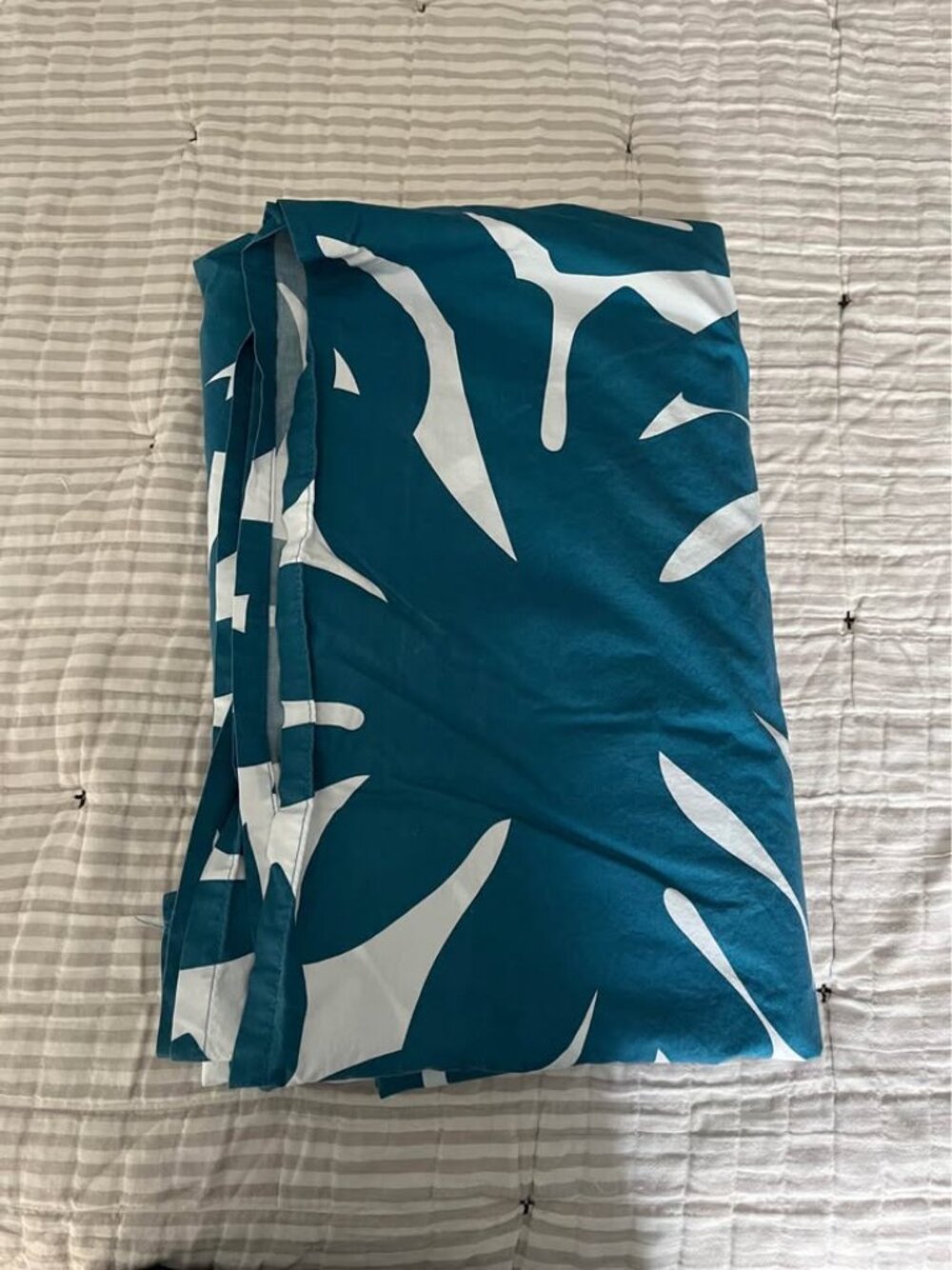 Brooklinen Isle of Palms Blue QUEEN 100% Cotton Percale Sheet Set - Picture 2 of 4